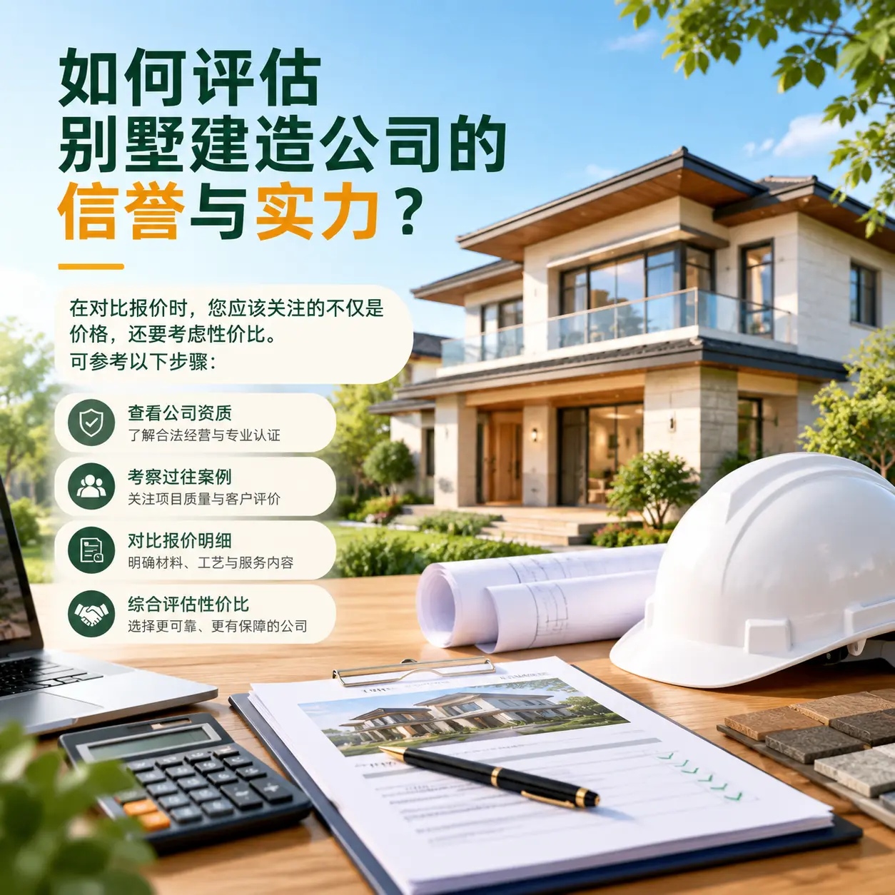 如何评估 盘州 别墅建造公司的信誉与实力?